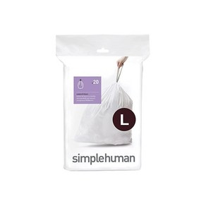 simplehuman Code L 휴지통 봉투 18리터 20장