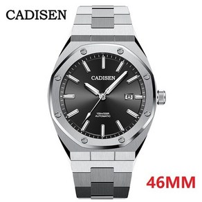 Cadisen 새로운 42mm 남자 시계 기계식 자동 nh35a 파란색 시계 남자 100m 방수 브랜드 럭셔리 캐주얼 비즈니스 손목 시계