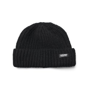 LOGO RUBBER WAPPEN BEANIE BLACK, FREE, 1개