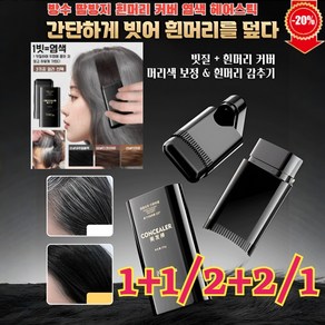 1+1/2+2 방수 땀방지 흰머리 커버 염색 헤어스틱 거품염색약 부분염색약, [2+2] 02다크브라운*4, [2+2] 02다크브라운*4, 4개