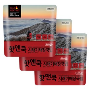 이지밥 핫앤쿡 시래기해장국밥 비화식 발열도시락 전투식량 등산도시락, 3개, 100g