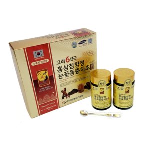 [대한홍삼진흥원] 홍삼침향정 눈꽃동충하초 골드 240g x 2병, 1박스, 480g