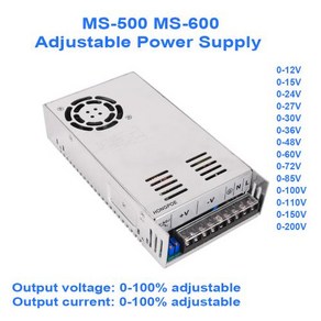 조정 가능한 500W 600W 전원공급장치 0-12V 15V 24V 30V 36V 48V 60V 72V 85V 90V 110V 150V 200V 110-220V Ac DC Smps, 0-150VDC_500W  100-240V, 1개