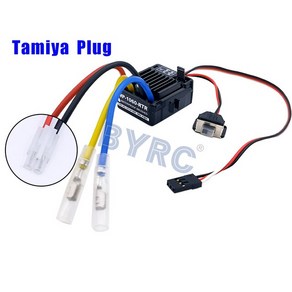 RC변속기/트랜스미션 HobbyWing QuicRun 브러시드 전자 속도 컨트롤러 ESC 110 RC HSP 자동차 방수 RC 자동차 축 scx10 1060 RTR 60A, 1060Tamiya plug, 1개