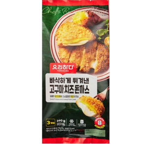 요리하다 바삭하게튀겨낸 고구마치즈돈까스 (390G), 3개, 390g