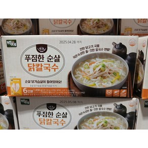 코스트코 백제 저온 숙성면 푸짐한 순살 닭칼국수 6인분 1458G 간편조리, 1개, 1.458kg