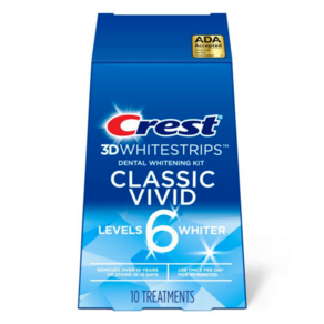 Cest 3D Level 6 Classic Vivid 크레스트 3D 화이트 스트립스 레벨 6 클래식 비비드 1개 치아미백 10팩 20스트립 10개