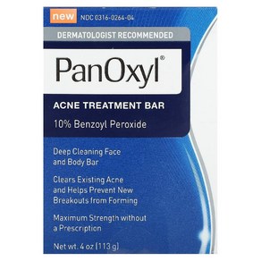 PanOxyl (판옥실) 아크네 트리트먼트 바 벤조일퍼옥사이드 10 113g(4oz), 113g, 1개