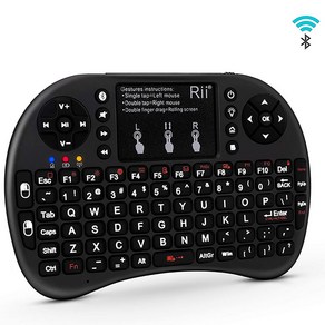 Rii i8+ Bluetooth 영어 키보드 스마트폰 노트북/PC/Windows/Mac/TV 박스용 터치패드 백라이트 휴대용 무선 키보드, RII-I8+BT-US