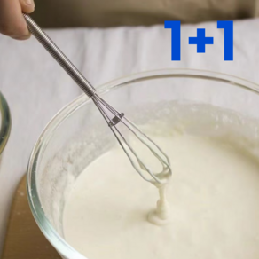 미니 핸드블렌더 스텐 거품기 1+1, 2개, 18cm