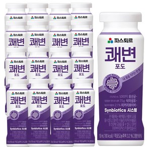 파스퇴르 쾌변 요구르트 포도, 150ml, 16개