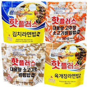 핫플러스 발열도시락 전투식량 대용량비빔밥 라면밥 4개세트, 1개, 510g