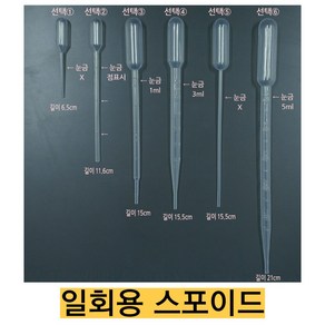 -일회용 스포이드 4320-0611/100ea/pk 0.1ml단위 0.3ml까지 표시 길이 11.6cm