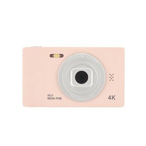 4K HD 1080P 디지털 카메라 자동 초점 브이로그 16X 줌 비디오 사진 50MP IPS 화면 5000w, 01 Pink