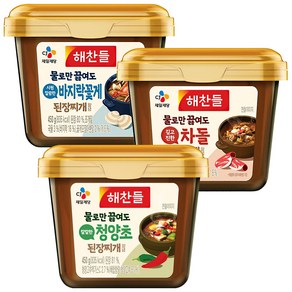 해찬들 그대로 끓여먹는 된장찌개, 450g, 3개