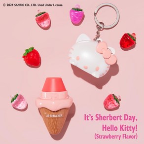 립스메이커 x 산리오 헬로키티 키체인 립밤 Lip Smacke Hello Kitty Keychain Lip Balm, 1개, 6g, 스트로베리