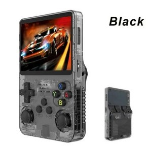 레트로 휴대용 게임 콘솔 오픈 소스 R36S 리눅스 시스템 3.5 인치 IPS 스크린, Black, Black