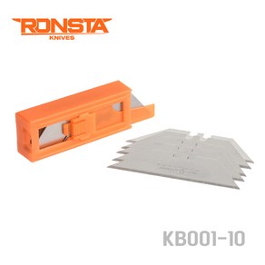 론스타 다목적 접이식 안전커터칼 캠핑용 산업용 RONSTA SafetyKnife, KU007칼날 10개 포장(KB001-10)