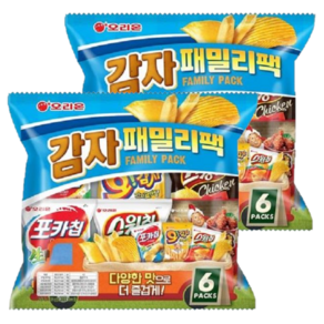 오리온 감자 패밀리팩, 6종세트, 2개