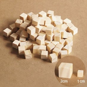 키득키득 원목 정사각 나무조각 1cm 100개x1봉, 1개