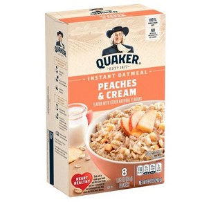 Quake Instant Oatmeal Peaches & Ceam 8 Pack 240g 8.4oz, 1개