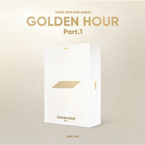 케이팝 KPOP 에이티즈 골든아워 앨범 미니 10집 앨범 GOLDENHOUR 버전선택, 다이어리버전(화이트)