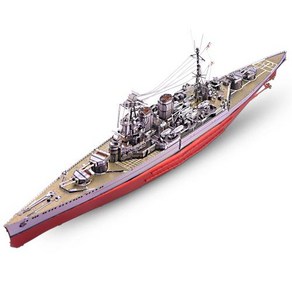 3D 메탈 입체퍼즐 Piececool-3D 금속 전함 모델 키트 HMS 후드 Richelieu 선박 모델 십대용 퍼즐 장난감, 14 HMS HOOD