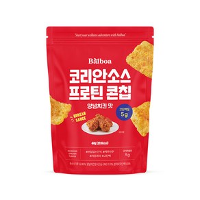 발보아 저당 프로틴 콘칩 양념치킨맛, 4개, 40g