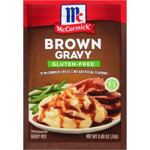 McComick Gluten Fee Bown Gavy Mix 0.88 oz McComick 프리 브라운 그레이비 믹스 0.88oz, 24g, 1개