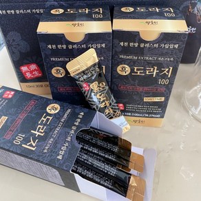 흑 도라지진액 스틱 국산 100% 무설탕 무색소 약도라지 원액 구증구포 약초인, 10ml, 30개입, 2박스