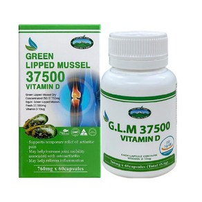 호주 네이쳐스탑 초록홍합 GLM 37500mg 비타민D 60정, 1개