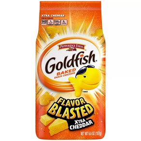 [미국직배송]페퍼리지팜 골드 피쉬 엑스트라 체다 크래커 187g Goldfish Flavo Blasted Xta Chedda Cackes, 1개