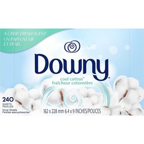 Downy 다우니 섬유 유연제 쿨 코튼 240매 시트 섬유유연제, 2개