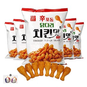 참브랜드 신포동 닭다리 치킨맛 스낵(305g) x 5봉+자색옥춘사탕 20g 세트, 305g, 5개