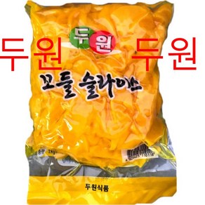 두원 꼬들 슬라이스 단무지 1kg 꼬들단무지, 4개