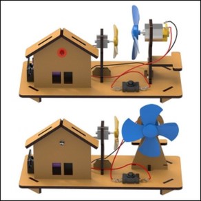 과학실험키트-DIY 나무 친환경 풍력발전기 원리와 선풍기 만들기