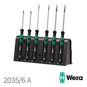 WERA 정밀드라이버 세트 2035 6 A Rack 05118150, 1개