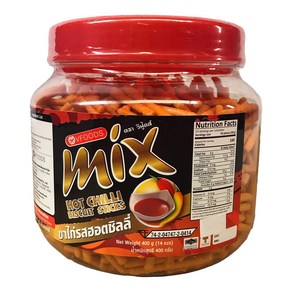 MIX Hot Chilli Biscuit Sticks 14 Ounce (400g) Ja Chil MIX 핫 칠리 비스킷 스틱 14온스(400g) 병 칠리 스파이시 스낵 푸, 1개, 400g