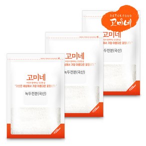 고미네 국산100% 녹두전분(청포묵가루), 100g, 3개