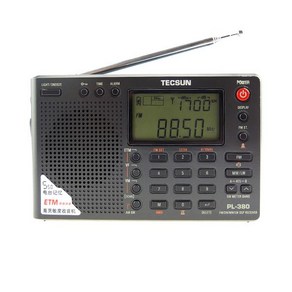 Tecsun PL380 DSP 전문 라디오 디지털 휴대용 풀 밴드 스테레오 우수한 음질 리시버 FM LW SW MW PL380, 0 PL380Black, 한개옵션1