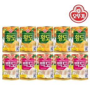 예이니종합물류 오뚜기 황도+백도 각5개씩세트(400g*10개)과일파인애플복숭아, 10개, 400g