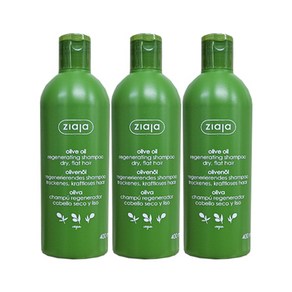 지아자 올리브 오일 리제너레이팅 샴푸, 3개, 400ml