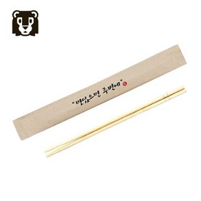 팩스타 일회용 대나무 젓가락 맛있으면 크라프트, 100개입, 1세트