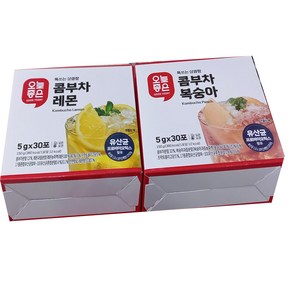 오늘좋은 콤부차세트 복숭아150g(5g X 30포)+ 레몬150g(5g X 30포) 다농원 콤부차