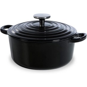 BK 쿡웨어 부르고뉴 에나멜 주철 4.4QT 더치 오븐 로얄 블루, 2.6QT Dutch Oven, Jet Black, Jet Black