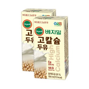 베지밀 고칼슘두유 190ml, 32개