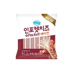 동원 자연의선물 동원 덴마크 인포켓치즈 베이컨 극락좌표 7개입, 7개, 20g