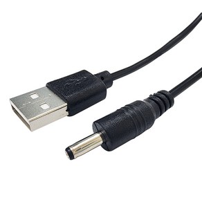 DC 3.5mm USB 만보기 충전 전원 케이블 (외경 3.5 내경 1.35mm), 70cm, 1개