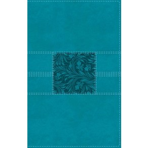 (영문도서) Nasb Thinline Bible Leathesoft Teal Red Lette Edition 2020 Text Comfot Pint Imitation Leathe, Zondevan