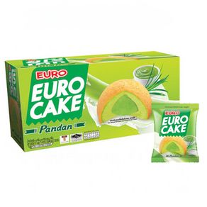 EURO Pandan Leaf Cake 유로 판단 향 케이크 ( 144g. ), 6개, 24g